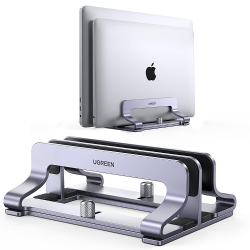 UGREEN Dual-Slot Vertical Laptop Stand – Silver (LP258)