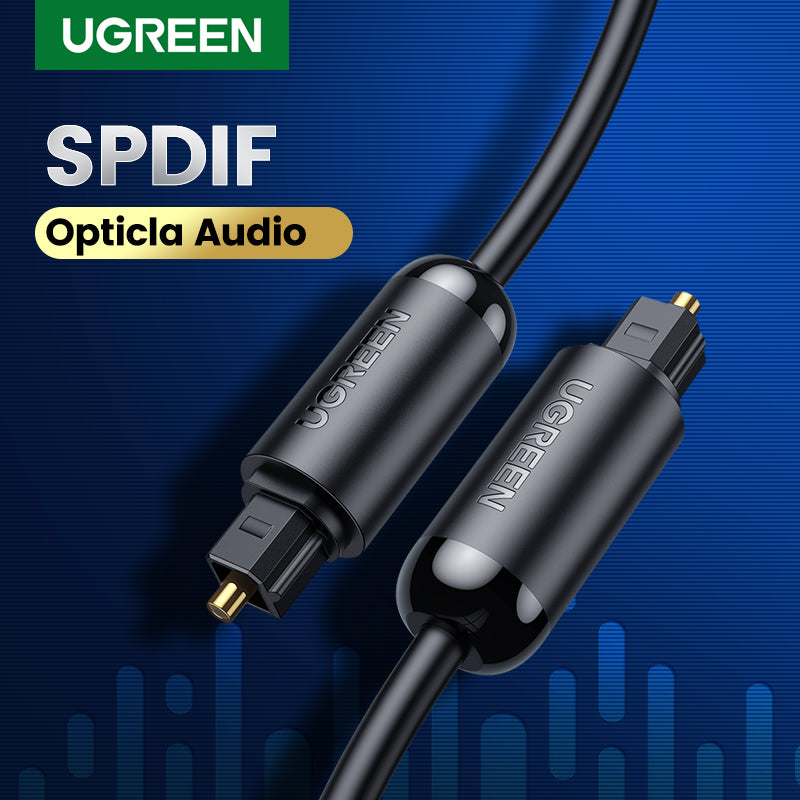 كابل صوت أوبتيكال توسلينك UGREEN بطول 2 متر - أسود