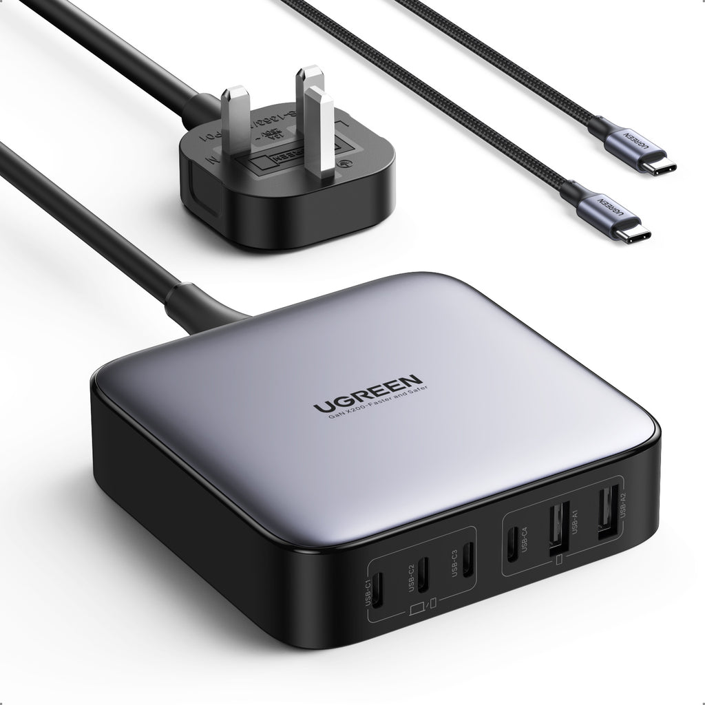 UGREEN GaN 200W Desktop Charger 6-Port - Gray