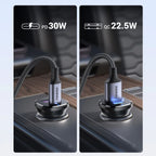 UGREEN 30W 2-Port Fast Car Charger - Space Gray