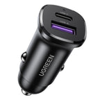 UGREEN 30W 2-Port Fast Car Charger - Space Gray