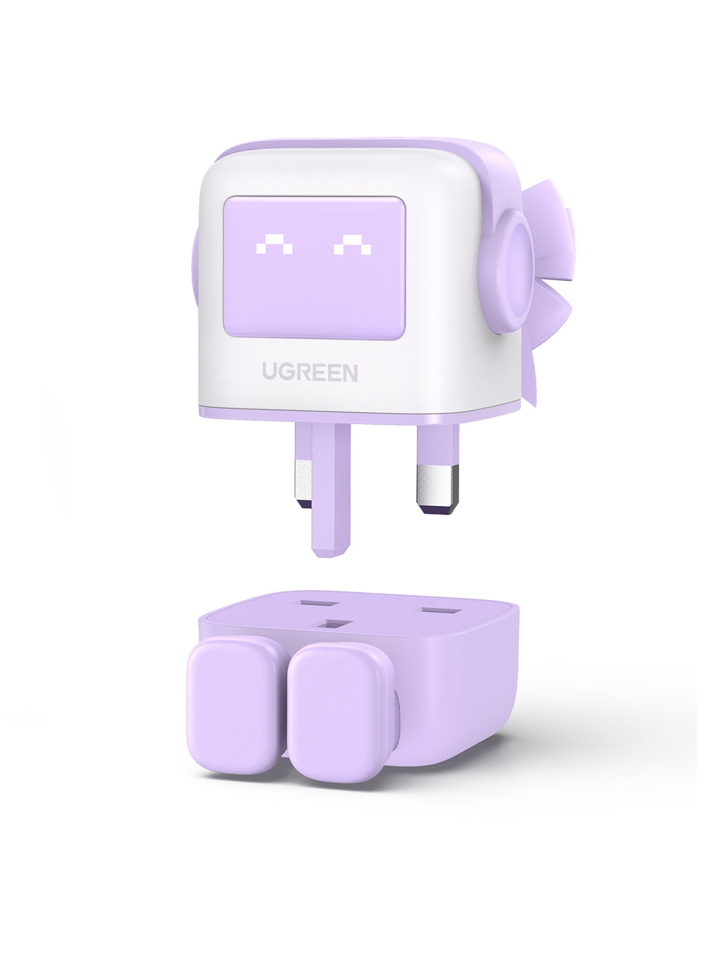 UGREEN Nexode RG 65W 3-Port GaN Fast Charger UK Plug - Purple