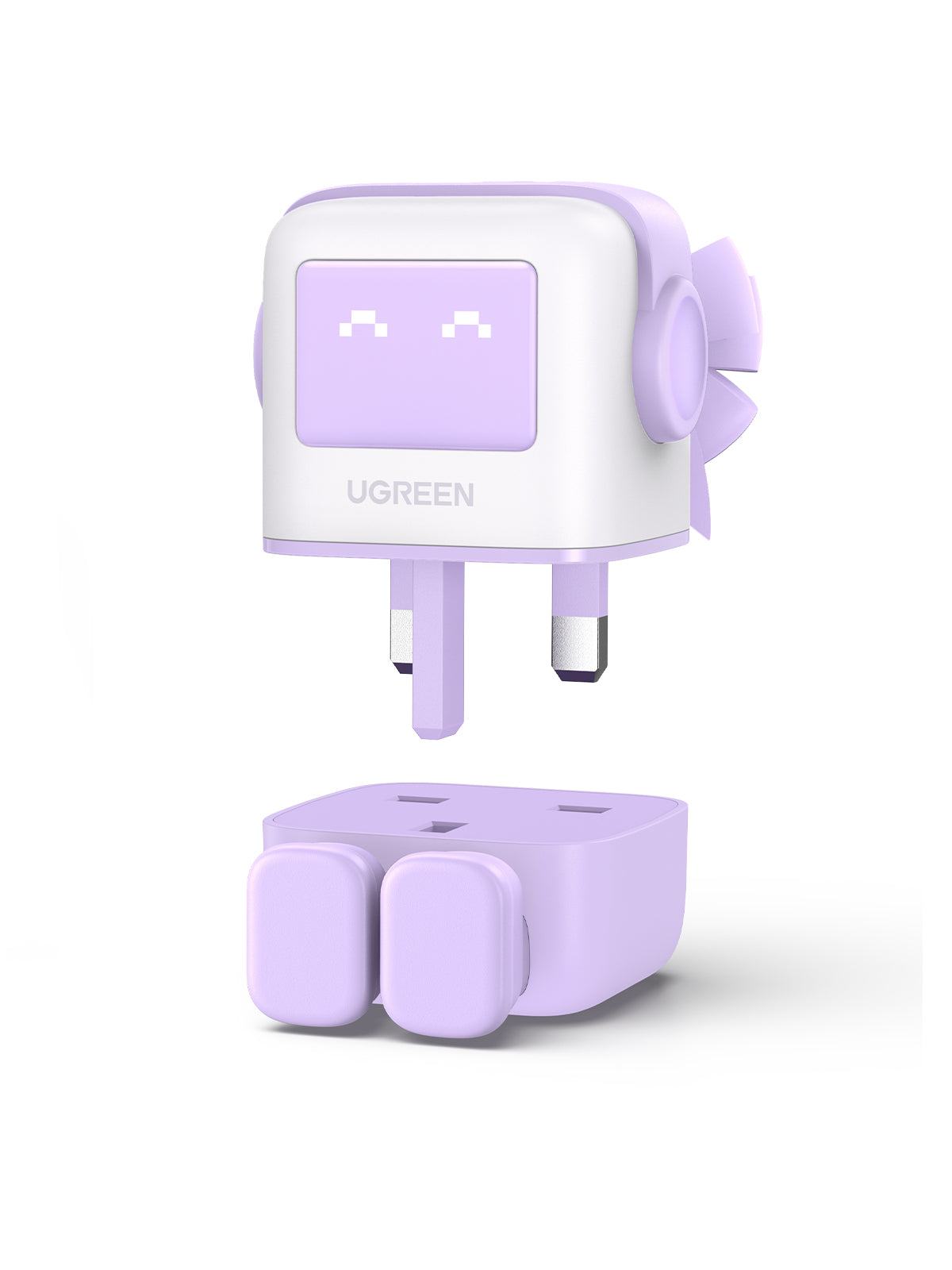 UGREEN Nexode RG 65W 3-Port GaN Fast Charger UK Plug - Purple