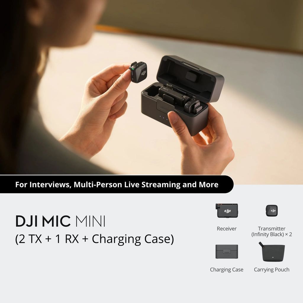 DJI Mic Mini 2 (2 TX + 1 RX + Charging Case)