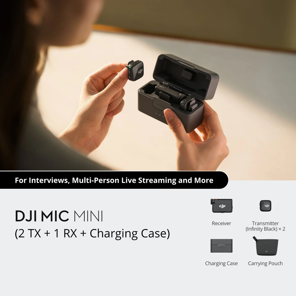 DJI Mic Mini 2 (2 TX + 1 RX + Charging Case)