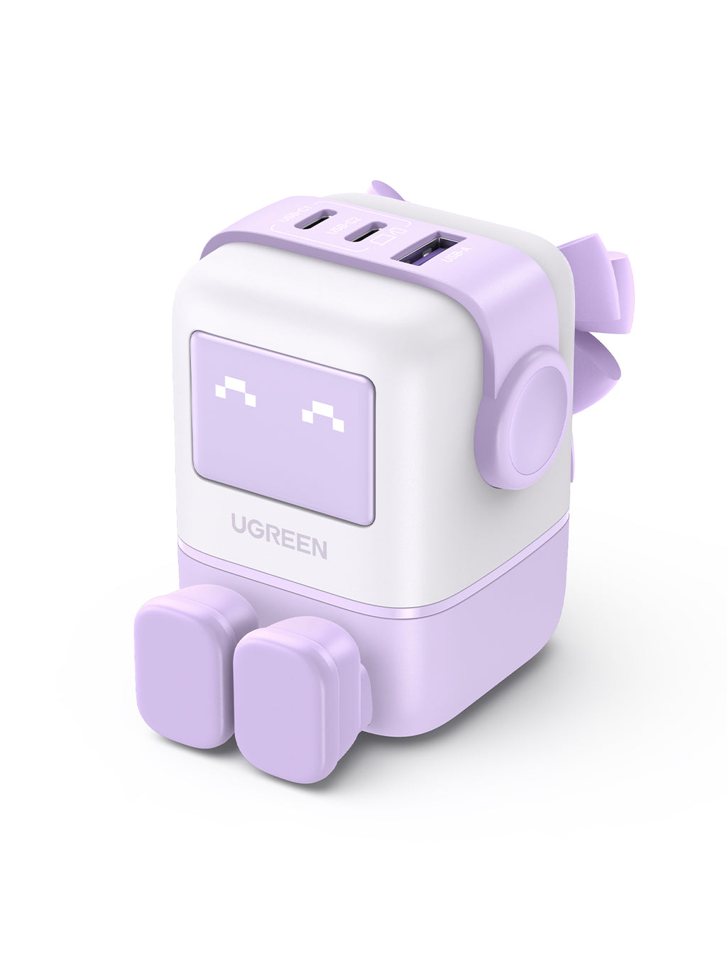 UGREEN Nexode RG 65W 3-Port GaN Fast Charger UK Plug - Purple