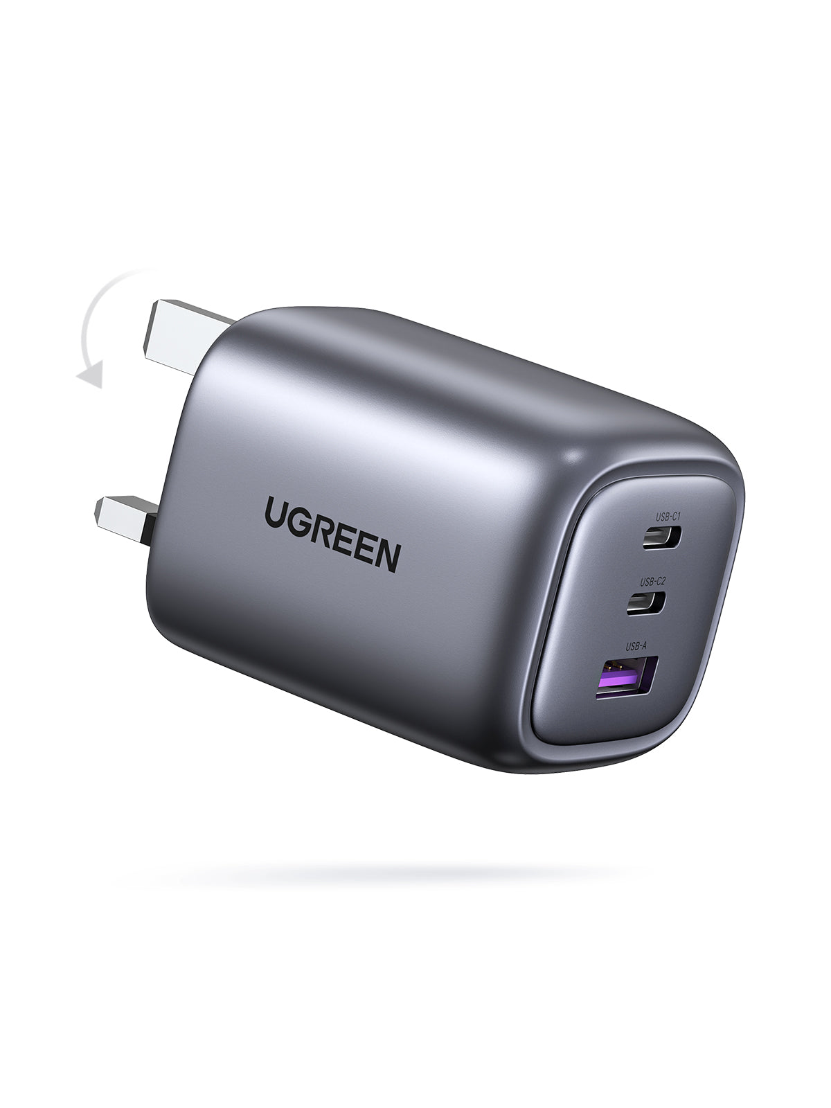 UGREEN Nexode 65W Charger UK Plug - Space Gray