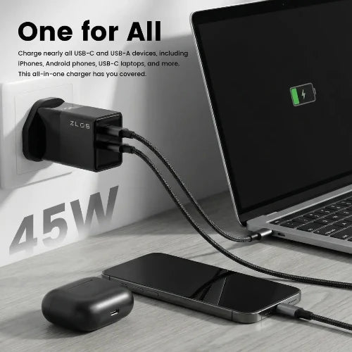 ZLOS 45W Gan fast charger two ports
