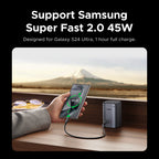 UGREEN 65W 2-in-1 GaN Desktop Fast Charger UK Plug - Space Gray