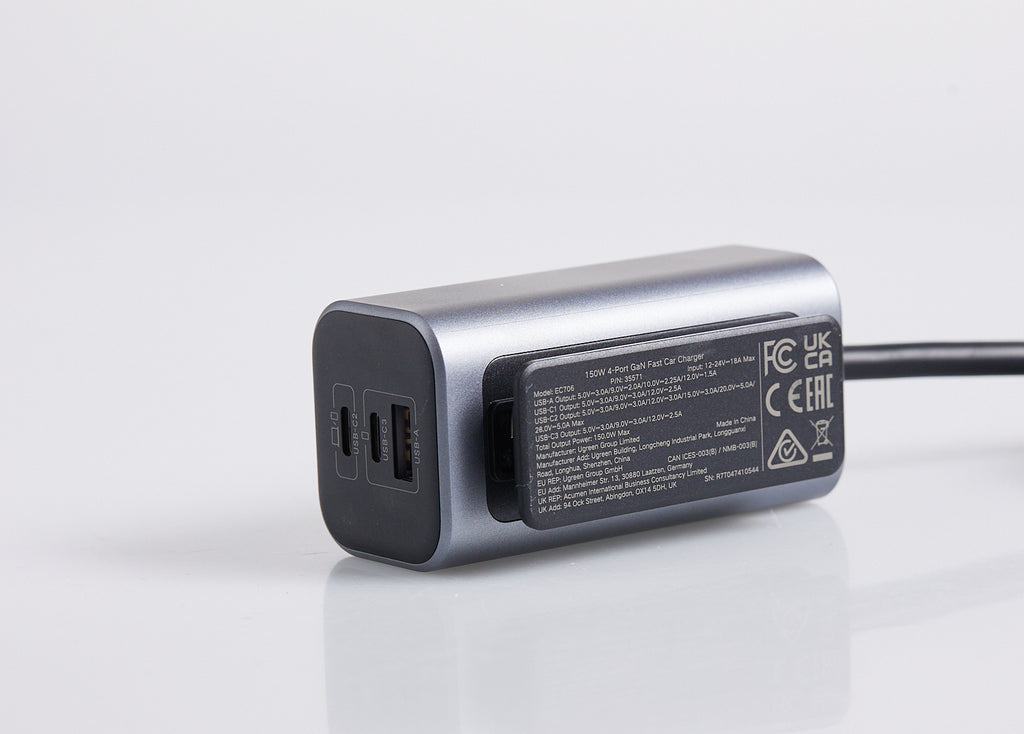 UGREEN 150W 4-Port GaN Fast Car Charger