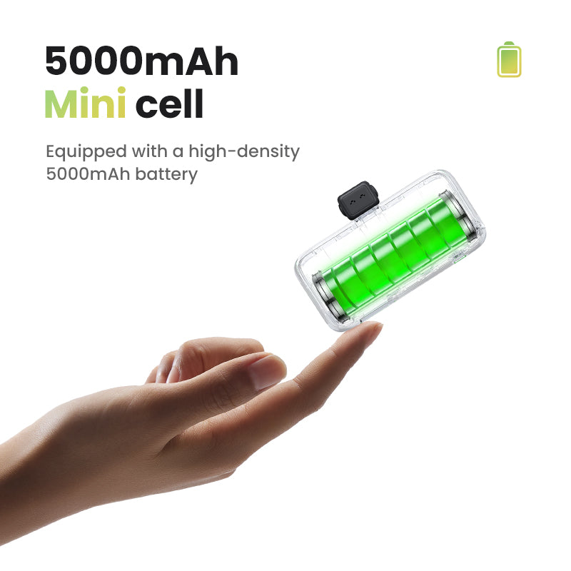 شاحن متنقل من UGREEN بسعة 5000 مللي أمبير مع موصل USB-C مدمج