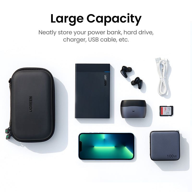UGREEN Large Hard Disk Storage Bag – Black