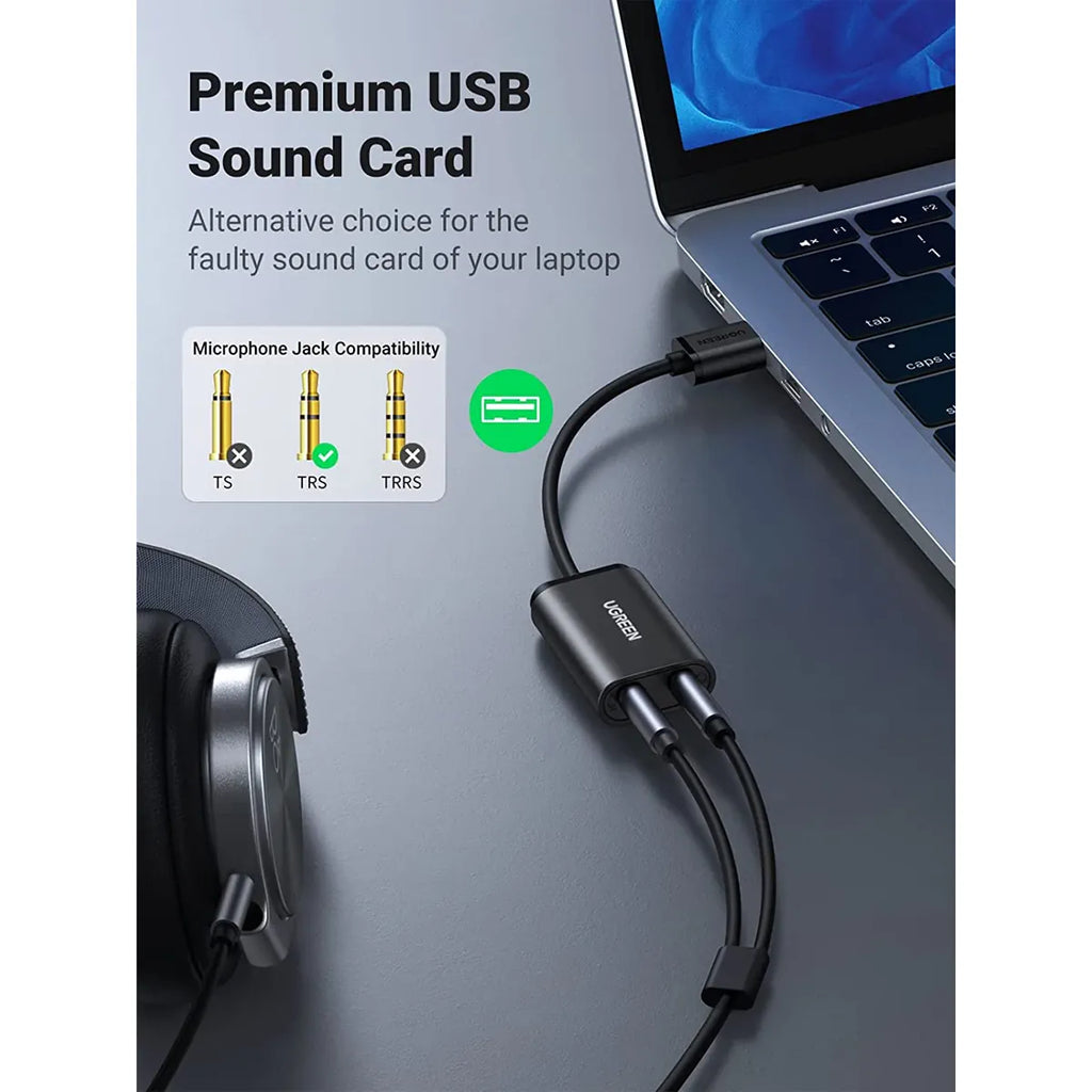 UGREEN USB 2.0 External Sound Adapter - Black