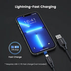 كابل ZLOS USB-A إلى لايتنينج مع حزام جلدي