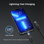 ZLOS USB-C to Lightning Cable leather strap included