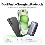 شاحن متنقل من UGREEN بسعة 5000 مللي أمبير مع موصل USB-C مدمج