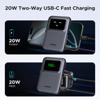 UGREEN Uno 5000mAh Magnetic Wireless Power Bank - Black