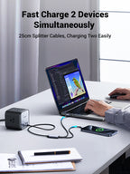 UGREEN 2-in-1 Universal PD Fast Charging Cable - 100W - Black
