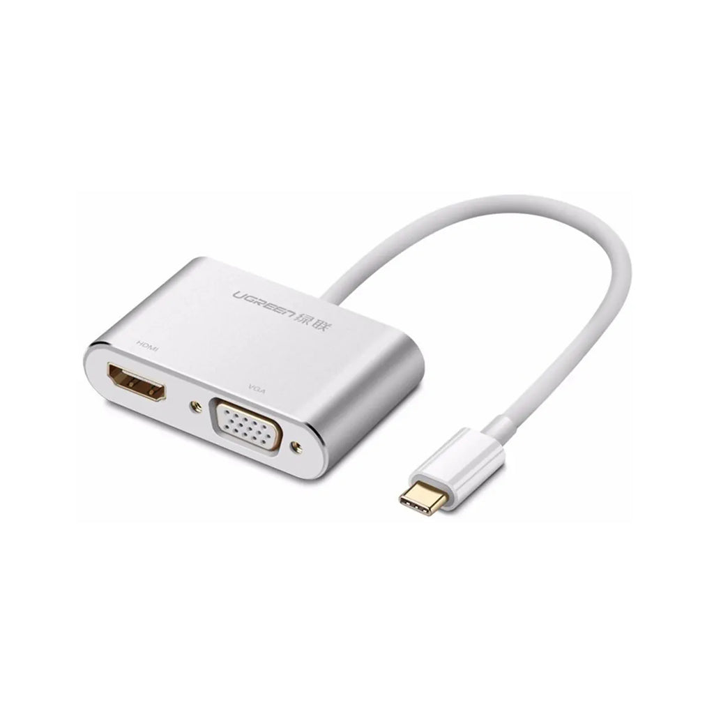 UGREEN USB Type C to HDMI + VGA Converter - White