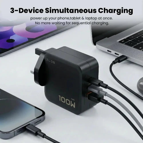 ZLOS 100W GaN Multi-Port Fast Charger (2C1A)