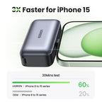 شاحن متنقل من UGREEN بسعة 5000 مللي أمبير مع موصل USB-C مدمج