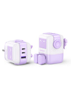 UGREEN Nexode RG 65W 3-Port GaN Fast Charger UK Plug - Purple