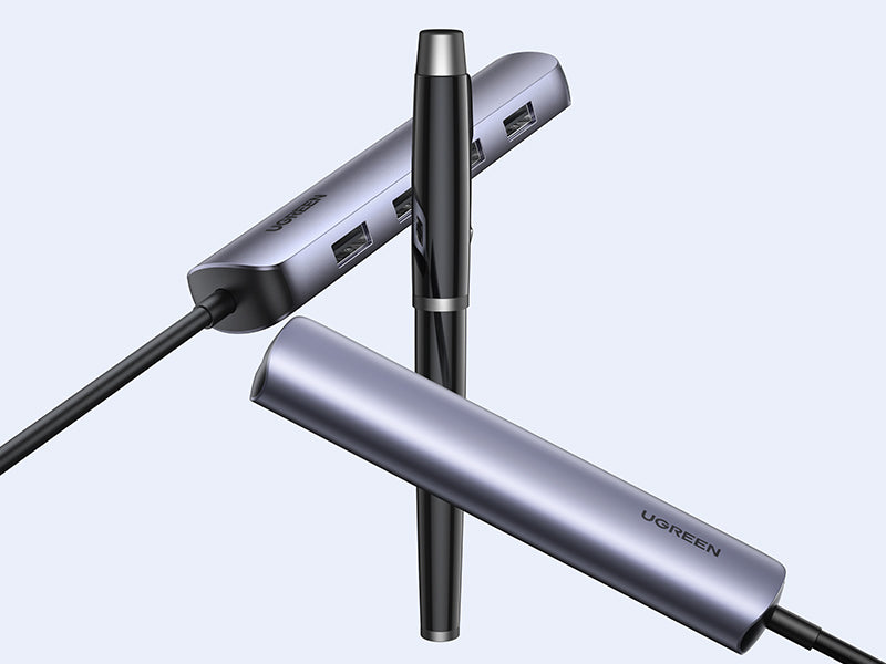 محول يو جرين 5 في 1 بمنفذ USB-C (4 منافذ USB 3.0 + منفذ HDMI)