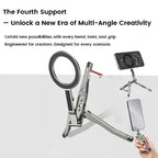 حامل الهاتف ZLOS PS03 MagFlex متعدد الحامل، ثلاثي القوائم قابل للطي بتقنية MagSafe للسيارة والمكتب والسفر مع حامل مغناطيسي عالمي