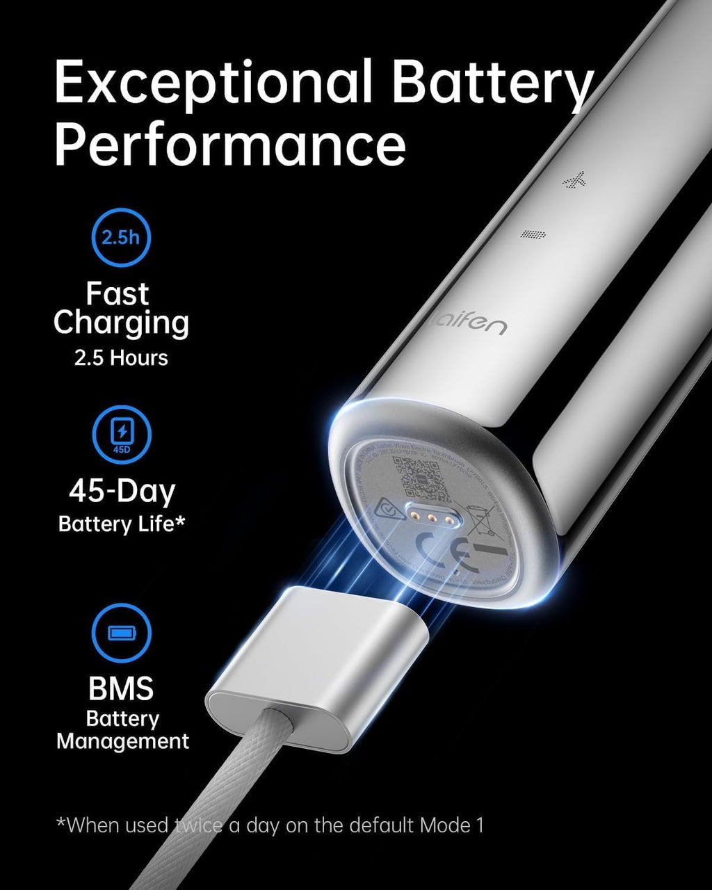 Laifen Wave Electric Toothbrush (Stainless Steel) – Chrome Silver