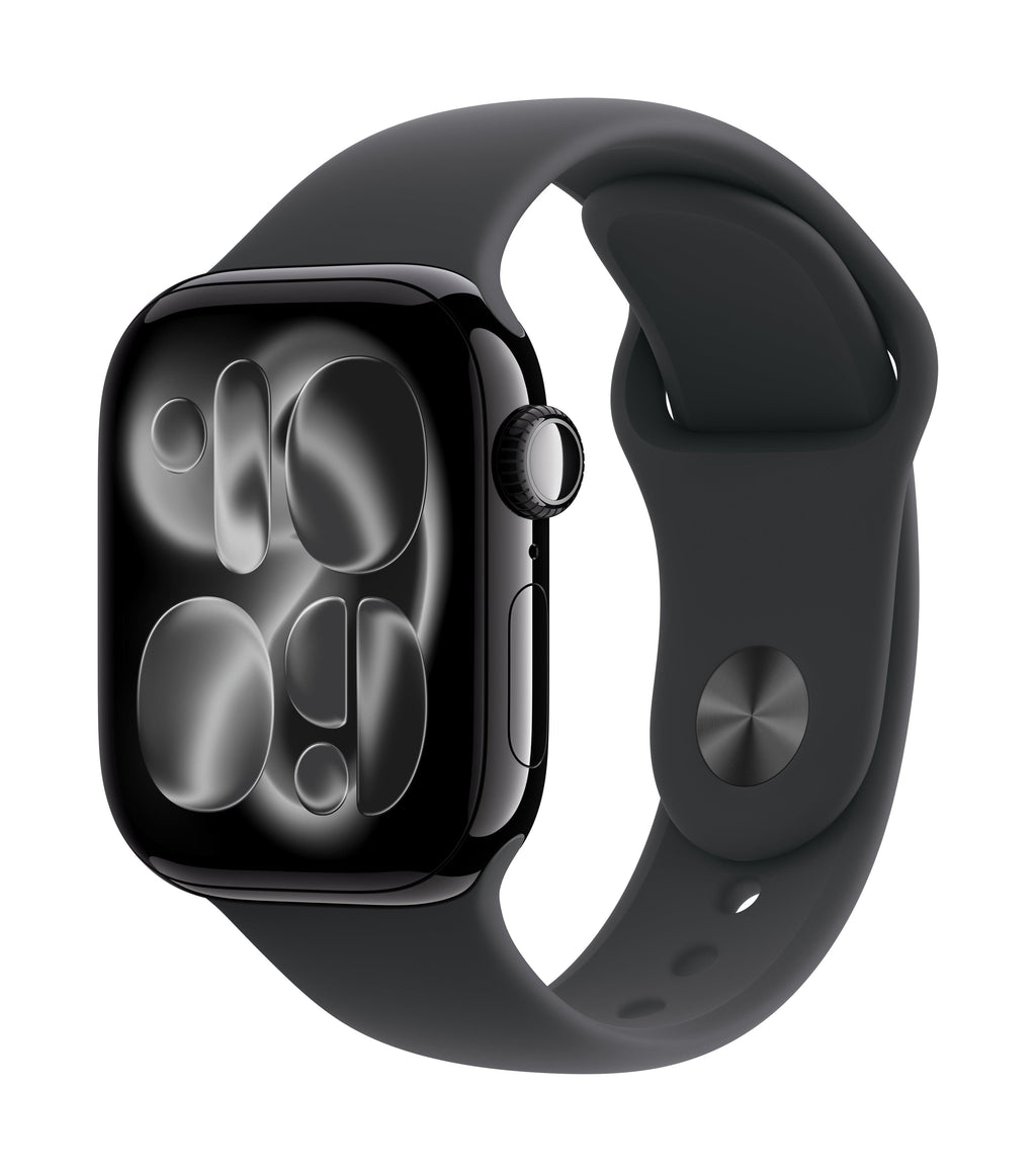 Apple Watch Series 11 GPS 42mm Jet Black Aluminium Case with Black Sport Band - S/M