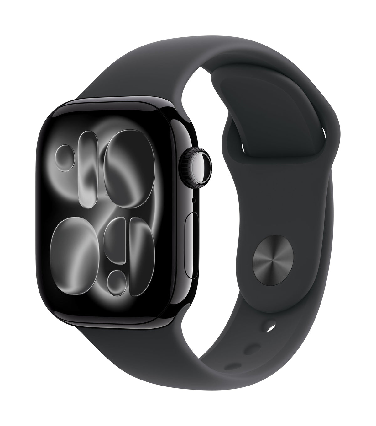 Apple Watch Series 11 GPS 42mm Jet Black Aluminium Case with Black Sport Band - S/M