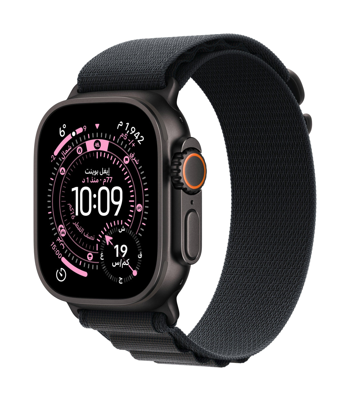 Apple Watch Ultra 3 GPS + Cellular 49mm Black Titanium Case with Black Alpine Loop - Medium