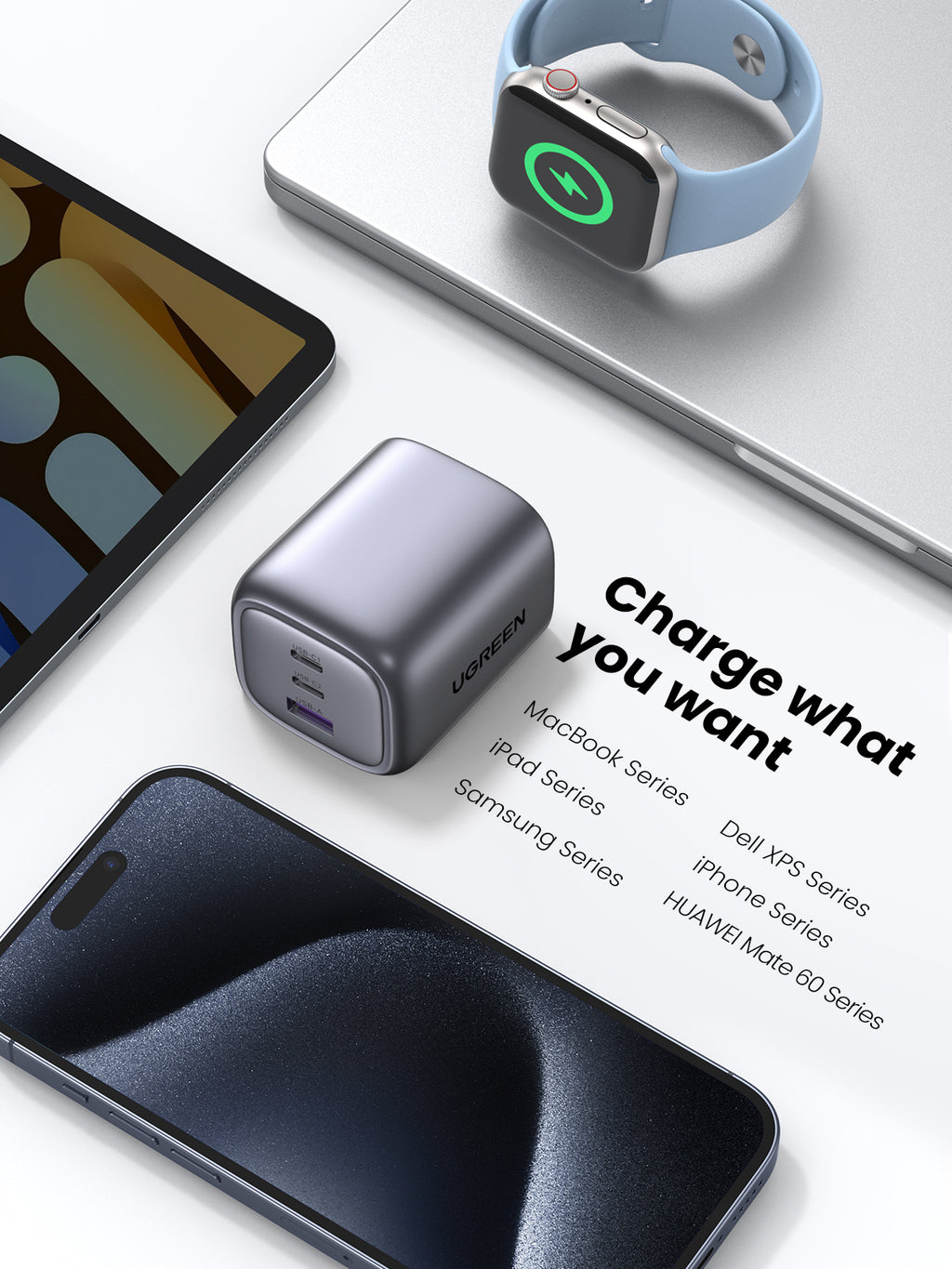 UGREEN Nexode 65W Charger UK Plug - Space Gray