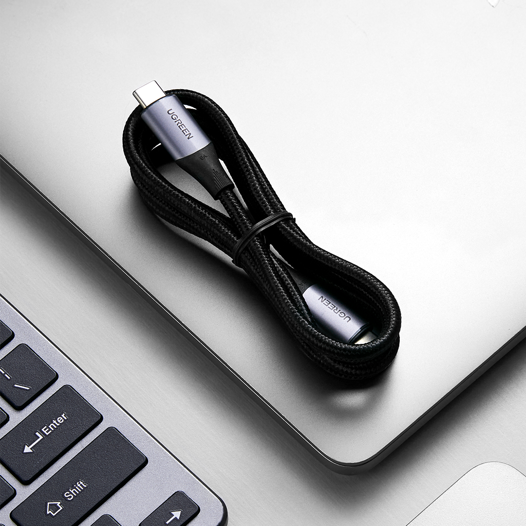 كيبل UGREEN USB-C إلى USB-C 3.2 Gen 2 بطول 1 متر - أسود