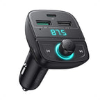 شاحن سيارة بلوتوث من يوجرين بـ3 منافذ (5.0+PD+QC3.0+محرك أقراص فلاش USB+TF) - أسود
