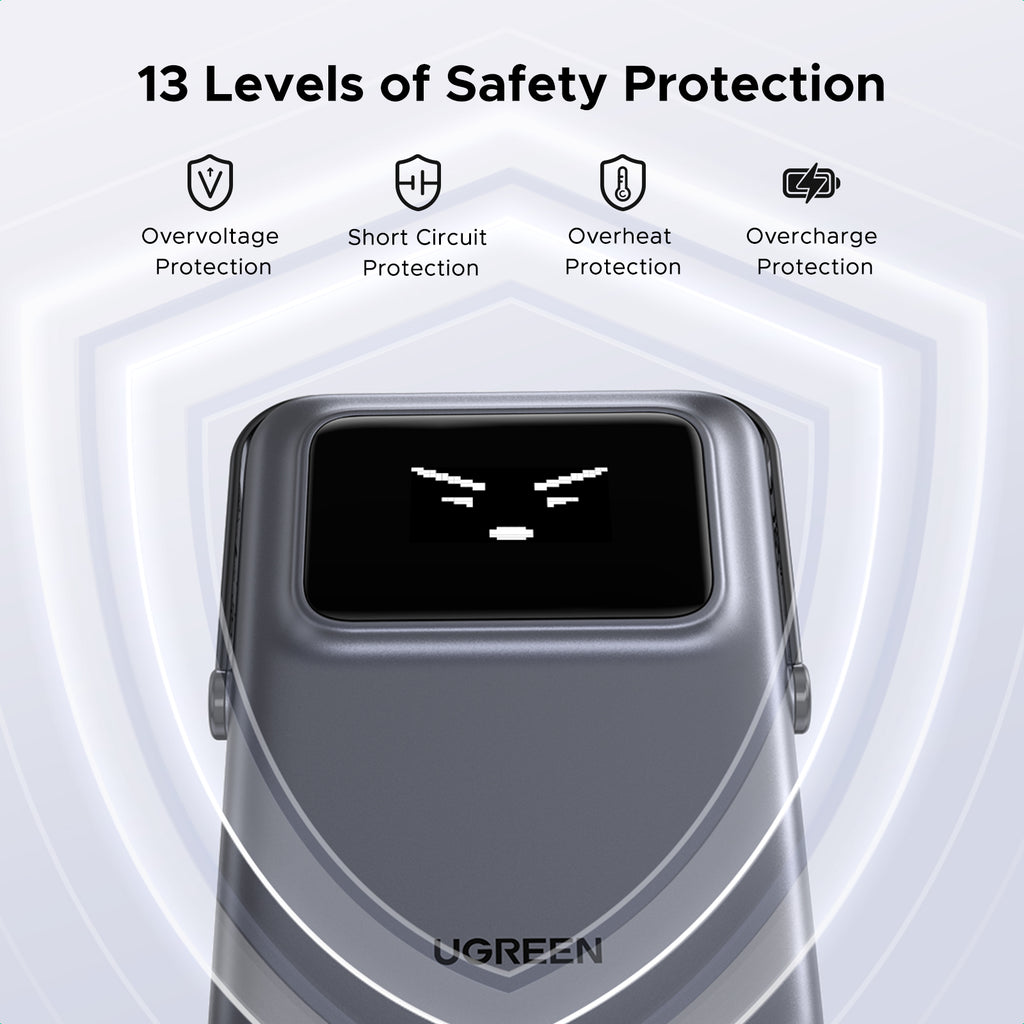 UGREEN Uno 5000mAh Magnetic Wireless Power Bank - Black