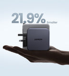 شاحن سريع UGREEN GaN بقوة 140 واط مع كابل USB-C - أسود
