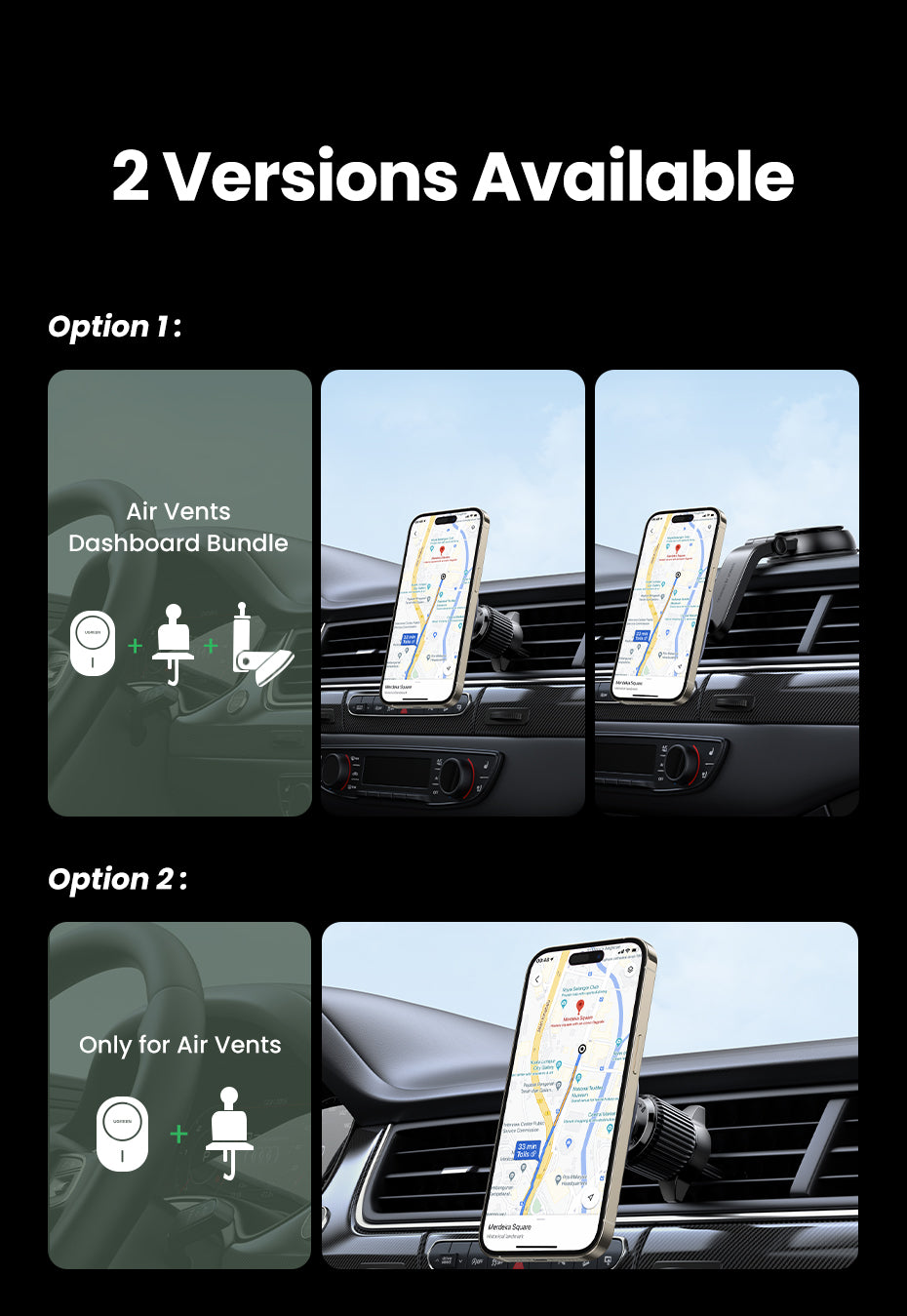 UGREEN Magnetic Car Wireless Charger 15W