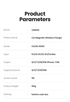 UGREEN Magnetic Car Wireless Charger 15W
