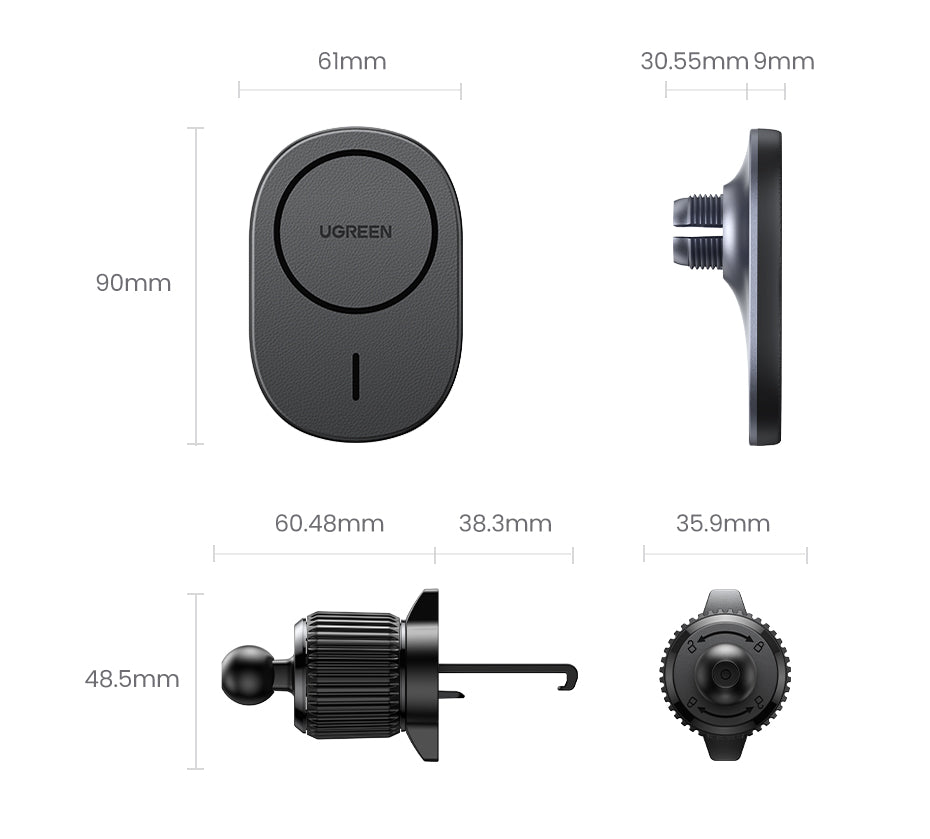 UGREEN Magnetic Car Wireless Charger 15W