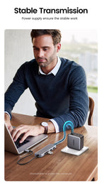 UGREEN 4-Port USB3.0 Hub with USB-C Power Supply
