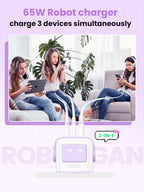 UGREEN Nexode RG 65W 3-Port GaN Fast Charger UK Plug - Purple