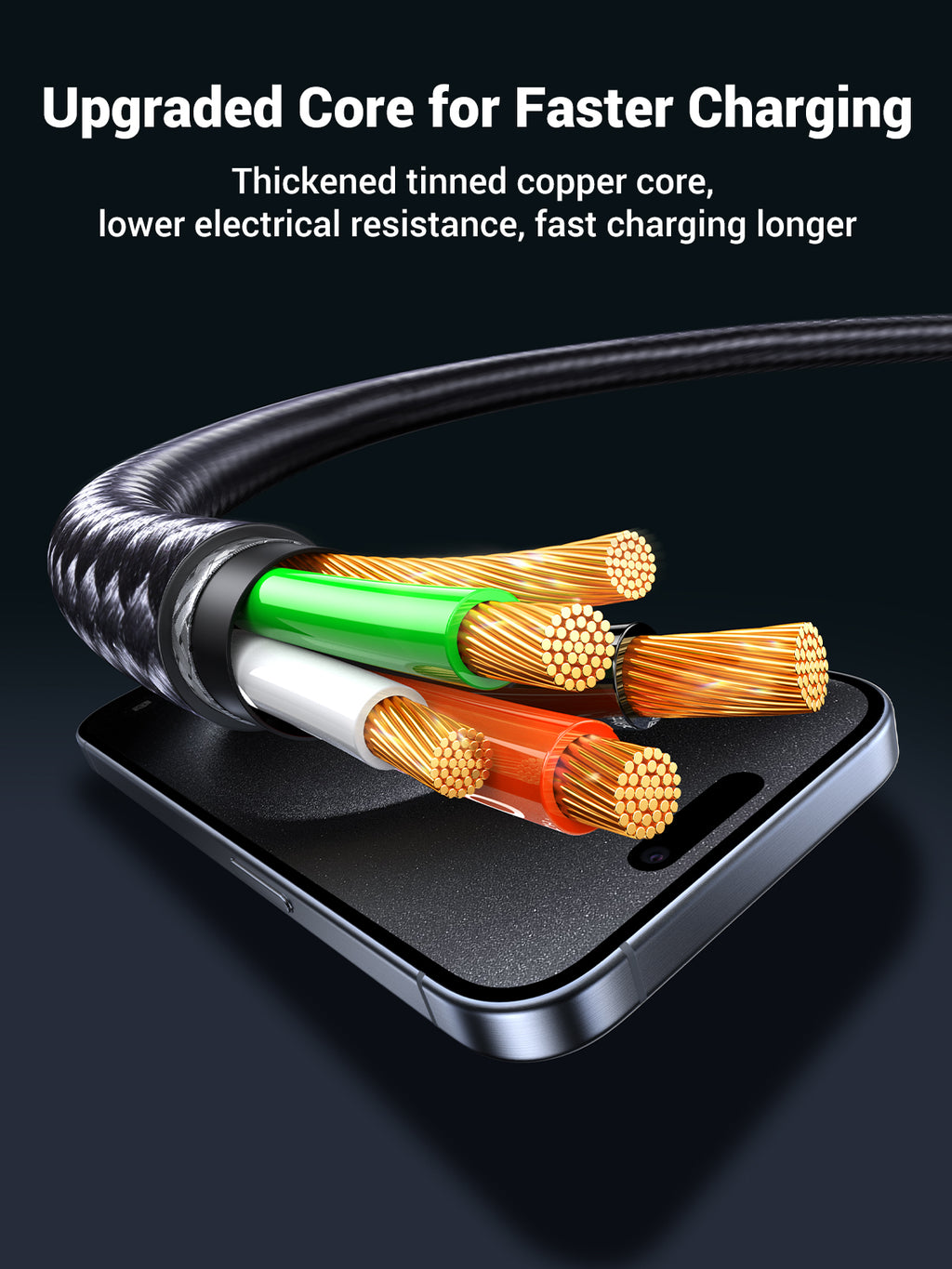 UGREEN 2-in-1 Universal PD Fast Charging Cable - 100W - Black