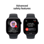 Apple Watch Series 11 GPS 46mm Jet Black Aluminium Case with Black Sport Band - M/L