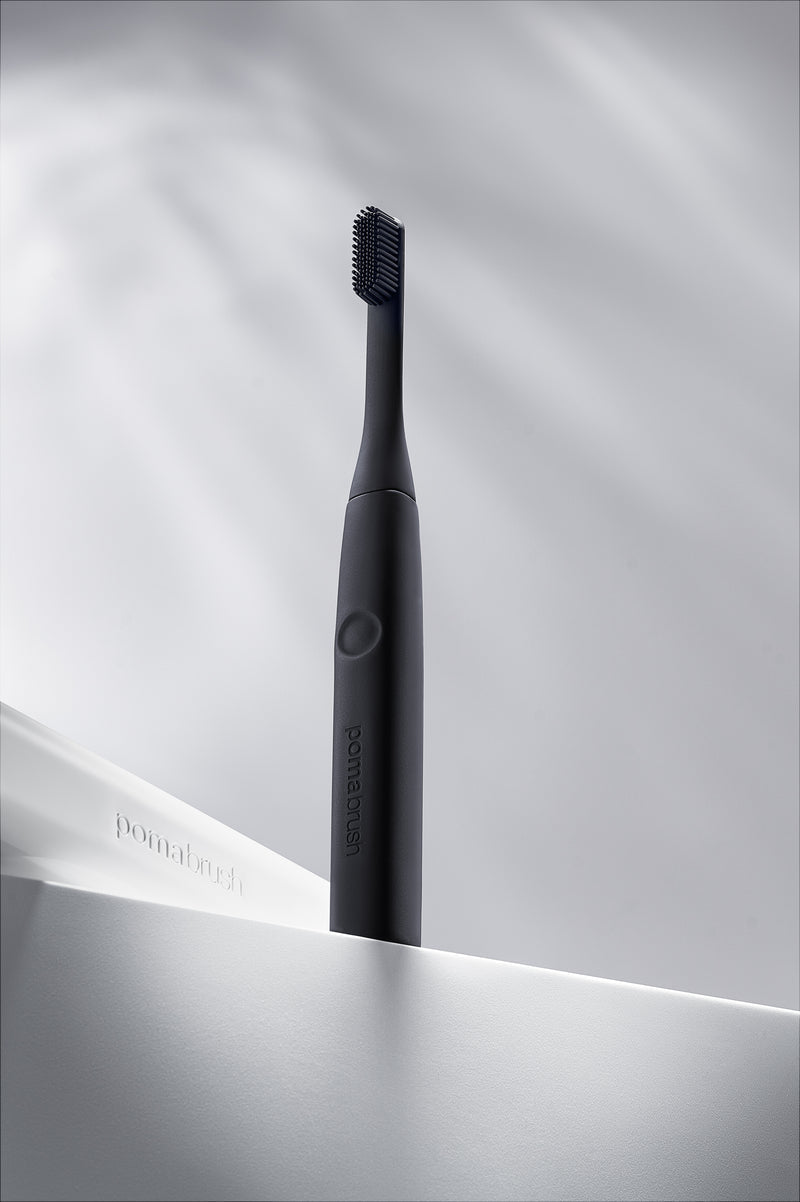 Pomabrush - Sonic Toothbrush Set - Black & White