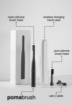 Pomabrush - Sonic Toothbrush Set - Black & White