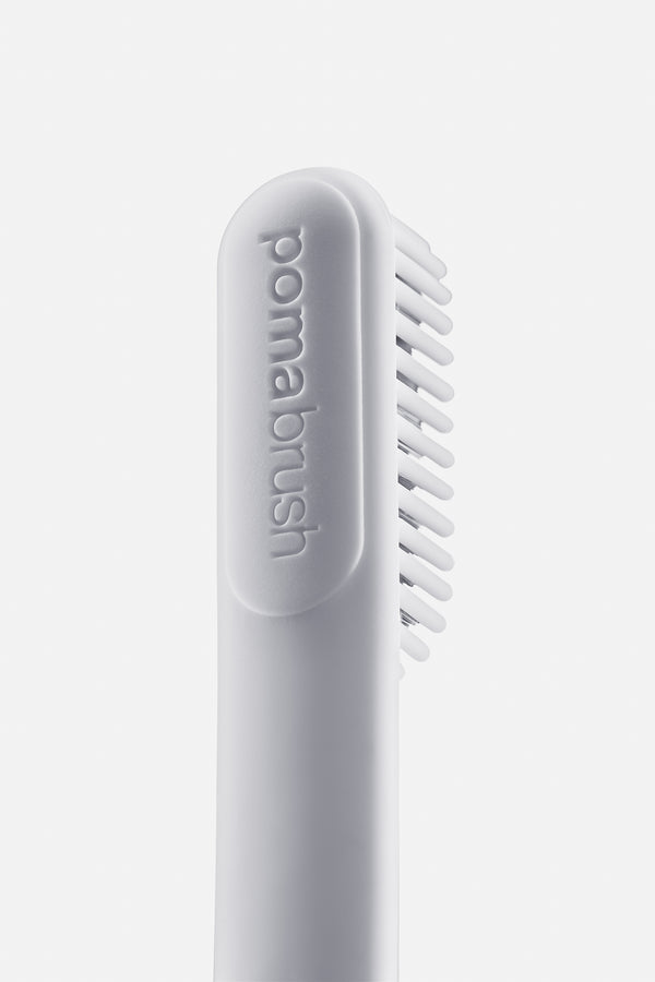 Pomabrush - Nylon-Silicone Brush Heads - White (Pack of 4)