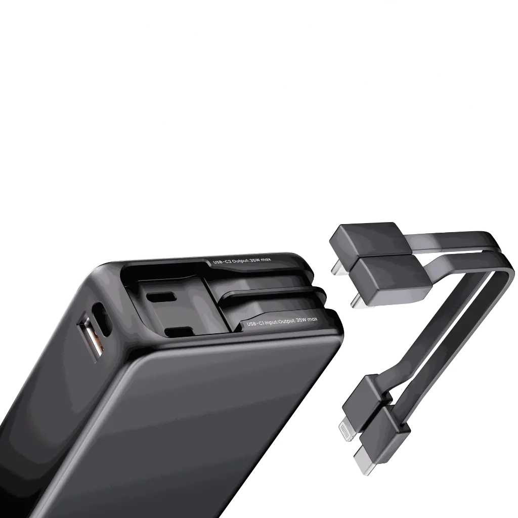 ZLOS 20000mAh DB20 Power Bank 35W with Built-in Cables