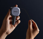 UGREEN 75W Fast Car Charger with Retractable Cable Type C - Space Gray