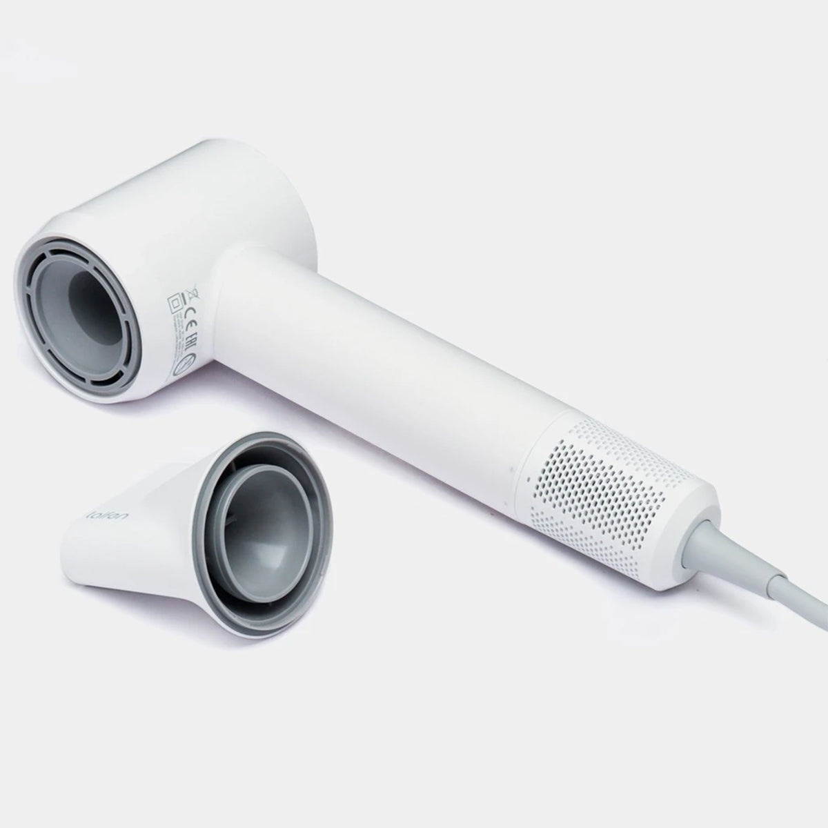 Laifen Mini High-Speed Hair Dryer – Matte White (UK Edition)